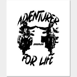 Adventurer For Life - black print Posters and Art